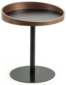 Okrągły stolik z blatem w dekorze orzecha ø 46 cm Kaori – Kave Home