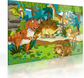 Obraz na szkle - Dinozaury (70x50 cm)