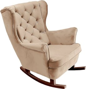 Fotel Relax z Tapicerowanym Siedzeniem i Podłokietnikami, Fotel TV 102x81x95cm Beżowy_29800