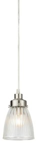 Lampa wisząca w kolorze srebra ze szklanym kloszem ø 11 cm Bellis – Markslöjd
