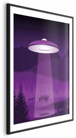 Plakat Ufo 21x30 cm z ramą czarną z marginesem ARTGEIST B
