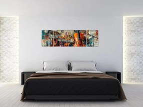 Obraz - Instrumenty muzyczne (170x50 cm)