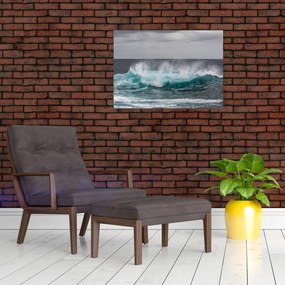 Obraz na szkle - Fale w oceanie (70x50 cm)