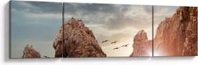 Obraz - Zachód słońca nad klifami (170x50 cm)