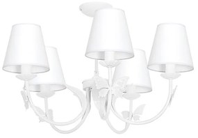 Lampa wisząca dziecięca MOTYLEK 5xE14/60W biała