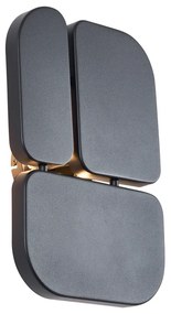 Designerski kinkiet czarny 3-źródła światła - Planes