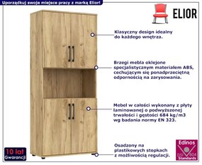 Wysoki regał na ubrania dąb craft N4-G80