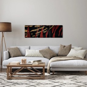 Obraz abstrakcji (z zegarem) (90x30 cm)