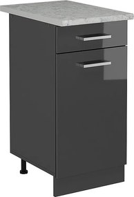 Szafka dolna do kuchni antracyt wysoki połysk 40x60x81.6 r-line