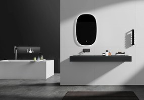 Umywalka wisząca BA8014 z odlewu mineralnego