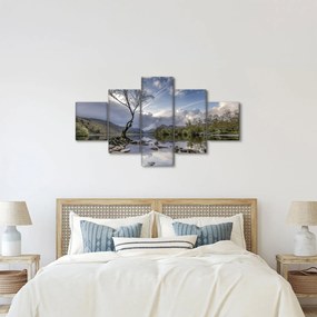 Obraz rzeki z drzewem (125x70 cm)
