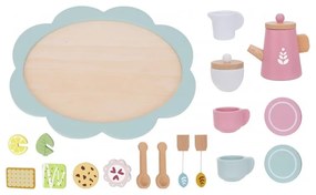 Tooky toy popołudniowa herbatka drewniany zestaw serwis