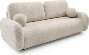Sofa VIDI Rozkładana Dwuosobowa Beżowa Szenil Japandi