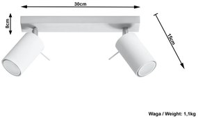 Regulowany plafon LED E782-Rins - biały