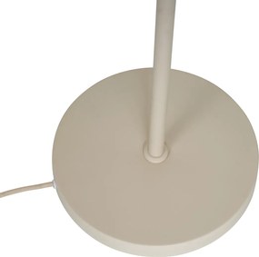 Retro Lampa Podłogowa Beżowa z Matowym Szkłem - Fedde