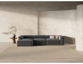 Ciemnoszary narożnik (lewostronny/z szezlongiem) Bergano – Cosmopolitan Design
