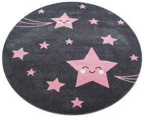 Różowo-szary dywan dziecięcy ø 120 cm Kids – Ayyildiz Carpets