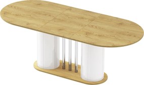 Owalny stół z rozkładanym blatem Cesaro Hubertus dąb