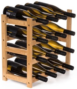 G21 Bambusowy regał na wino, 16 butelek