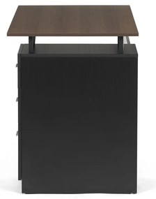 Biurko 3218 OAK, czarne i dębowe