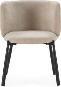 Beżowe tapicerowane fotele jadalniane zestaw 2 szt. Ginny – MOME