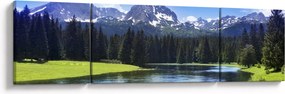 Obraz - Ośnieżone szczyty górskie (170x50 cm)