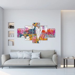Obraz - Serce na abstrakcyjnym tle (125x70 cm)