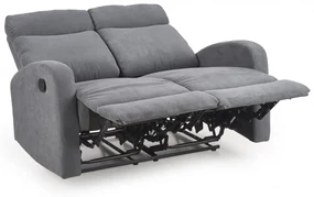 OSLO 2S, sofa ciemny popiel niezależne rozkładanie, podnóżki, 2 osobowa
