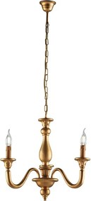 Żyrandol Lucca Antique Gold Wood 3 światła 108 Ø41 BL271-3-OR