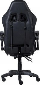 Fotel gamingowy z podnóżkiem Raxor, kolor czarno-czerwony