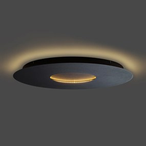 Nowoczesna lampa sufitowa czarna 60 cm z wbudowaną diodą LED z 3-stopniową regulacją ściemniania - Morning