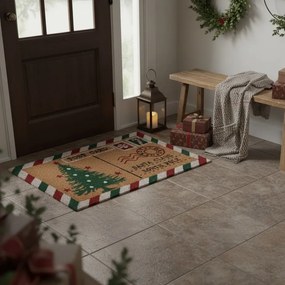 Wycieraczka z włókna kokosowego 59x39 cm, list do świętego Mikołaja