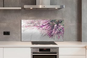 Szkło do Kuchni na Ścianę Bukiet na Rustykalnych Deskach