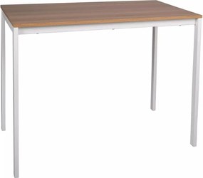 PROMOCJA Biały stół jadalniany RAMOD 100x60 cm, dekor dąb II klasa jakości