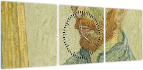 Obraz - Portrait of Vincent van Gogh, reprodukcje (z zegarem) (90x30 cm)