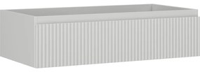 Mexen Rivel szafka łazienkowa podumywalkowa 90 cm, 1 szuflada, ryflowana , szara mat - 91A20-09023-1-BF62