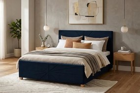 Łóżko PATI 120x200 cm Granatowy Bez materaca