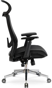 Fotel Biurowy Ergonomiczny Obrotowy LITOS Czarny Nowoczesny