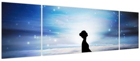 Obraz medytującej kobiety (170x50 cm)