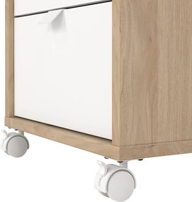 Kontenerek na kółkach 3 szuflady Sign jackson hickory/biały mat