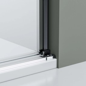 Drzwi prysznicowe przesuwne Sof-Close ze ścianką DX906 FLEXSzkło z powłoką Nano 8 mm - różne szerokości
