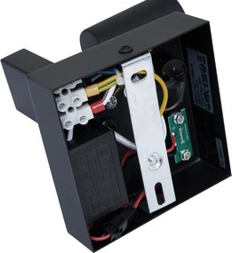 Nowoczesny czarny kinkiet z USB-C z możliwością regulacji nachylenia - Rex