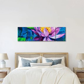 Obraz lilii wodnej na wodzie (170x50 cm)