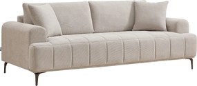 Beżowa melanżowa sofa 3-osobowa DUGLASA