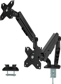 Biurkowy uchwyt na 2 monitory z ramieniem gazowym, 17–32"