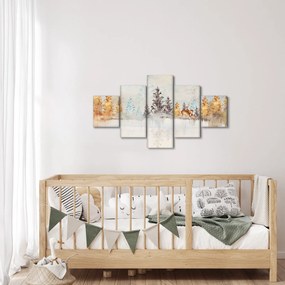 Obraz - Akwarelowy las (125x70 cm)