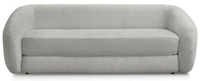Jasnoszara rozkładana sofa z tkaniny szenilowej 228 cm Neyo – Bobochic Paris