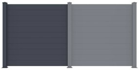 Przęsło do ogrodzenia stałego wys. 182 x szer. 178,3 cm z antracytowego aluminium - NAZARIO
