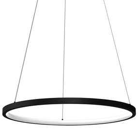 Lampa wisząca ROTONDA BLACK 27W LED, czarna, wiszące koło