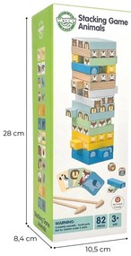 Woopie green gra zręcznościowa "chwiejąca wieża" zwierzęta 82 el. fsc